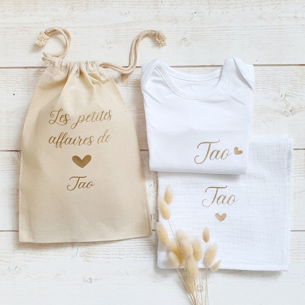 Body, arrullo y bolsa personalizables