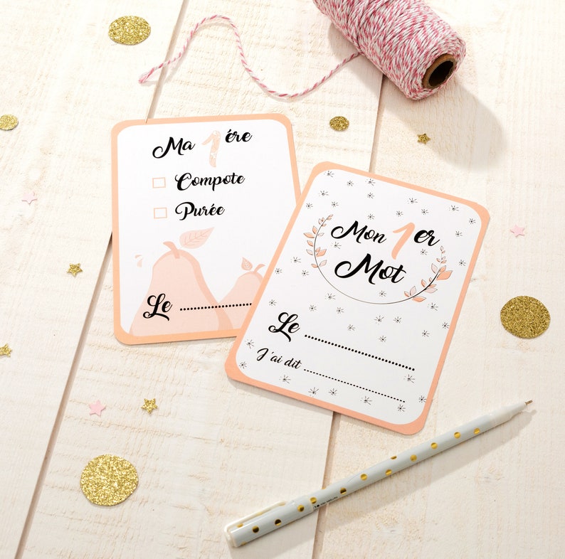 23 Baby milestone cards and its storage pouch to immortalize their development in photos image 8