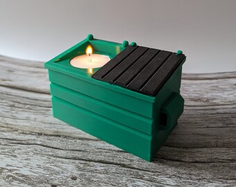 Dumpster Fire Candle Holder (includes tea light!)