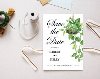 Save the Date Card | Simple Nature | Template | E Invintation
