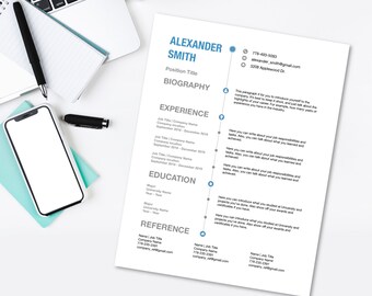 Modern Resume and Cover Letter Template | Letter Size | Pages (Mac) Template