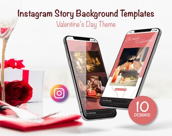 INSTAGRAM STORY TEMPLATES | Valentine's Day theme | 10 Designs