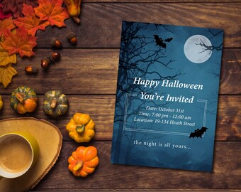Halloween Special | Party Invitation Cards | Premade Template | E-Invitation