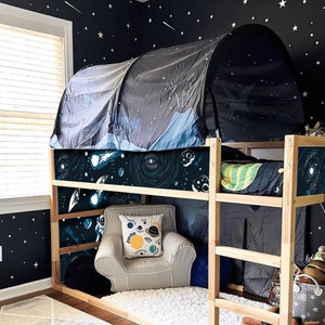 IKEA KURA BED Decal Space, ikea kura bed boys Galaxy removable stickers, Decal for Kura Bed for kids room, Wrap Kura Bed Ikea Nursery Decal