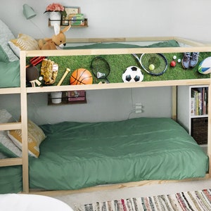 KURA BED Decals Sport, Kura Bed for Boys, Decal for Kura Bed, Wrap for Kura Bed Removable Stickers, IKEA Kura Bed Wallpapers, Kura Hack