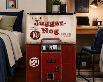 Imán o pegatina retro para mini nevera de refrescos, vinilo vintage para nevera de videojuegos, decoración para dormitorio de chicos y garaje.