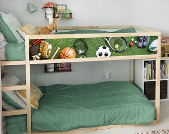 KURA Bed Decals Sports, IKEA Kura Bed Stickers for Boys, Bunk Bed Kids Room Decor