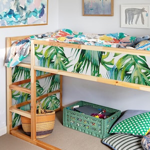 Calcomanías para camas Kura Jungle, Calcomanías para camas Kura Neutral Tropical, Calcomanías para camas Kura Ikea para niños, Papel tapiz para camas Kura, Calcomanías para camas Kura