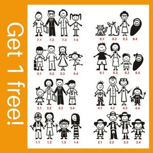 Car Decal, Custom Car Decal, Custom Car Sticker, Custom Car Stickers, Family Car Decal, Family Decal, Car Window Decal, Family Car Decals