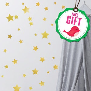Star Decals, Star Wall Decals, 60pcs Gold Star Decals, Gold Stars, Star Stickers, Gold Decals, Gold Star Decal, Gold Stars decal