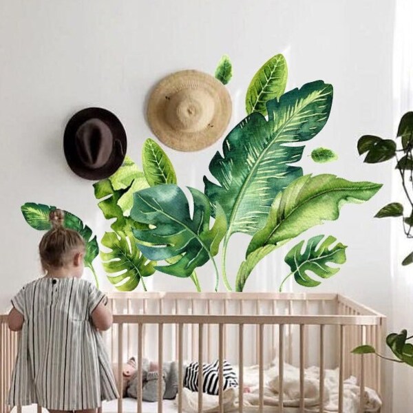 Palm Leaf Wall Decals Etsy