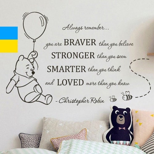 Winnie the Pooh Quote Wall Decal Vinyl Sticker Decals Quotes Etsy