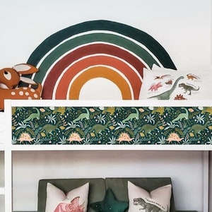 Large Rainbow Wall Decal for Boys Nursery, Green Rainbow Wall Decal Boys, Big Rainbow decal for Walls, Vinyl Rainbow Decal Stickers