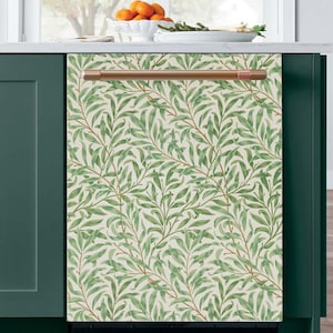Keuken vaatwasser magneet hoes vintage botanische Morris geïnspireerd, retro vaatwasser hoes magnetisch vinyl decal keuken decor zelfklevend