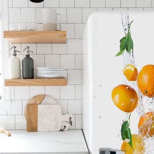 Fridge Wrap Vinyl Oranges Refrigerator Wrap Vinyl Decal Etsy