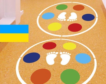 Sensorischer Weg Aufkleber für Vorschule, Sensorischer Weg Aufkleber für Kinder, Klassenzimmer Bodenspiele für Kinder