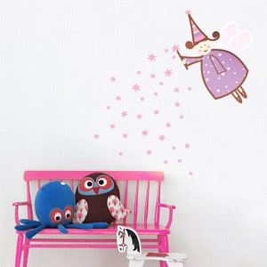 Girl Wall Decals Nursery Wall Decal Girl Wall Decal Baby Girl Wall Decals Baby Wall Decals Fairy Decal Girls room decal Star Decal
