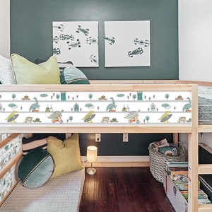 KURA BED Decals Boy Dinosaurs, Kura Decals Dinosaur, IKEA Kura Bed Kids Dino removable stickers, Kura bunk bed decals, decals for furniture