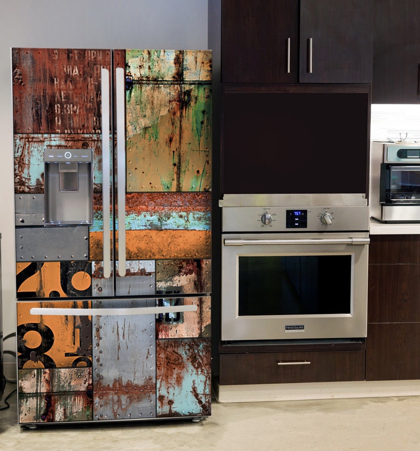 Man Cave Fridge Wrap Vinyl Side by Side Refrigerator Wrap Etsy