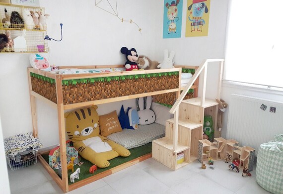 hoofdstad module pasta IKEA KURA BED Decal Minecraft Ikea Kura Bed Boys Removable | Etsy