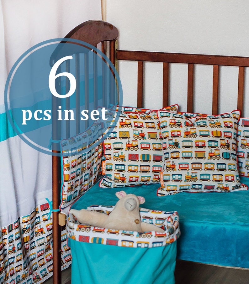 Boy Crib Bedding 6psc Baby Boy Bedding Baby Bedding Boy Etsy