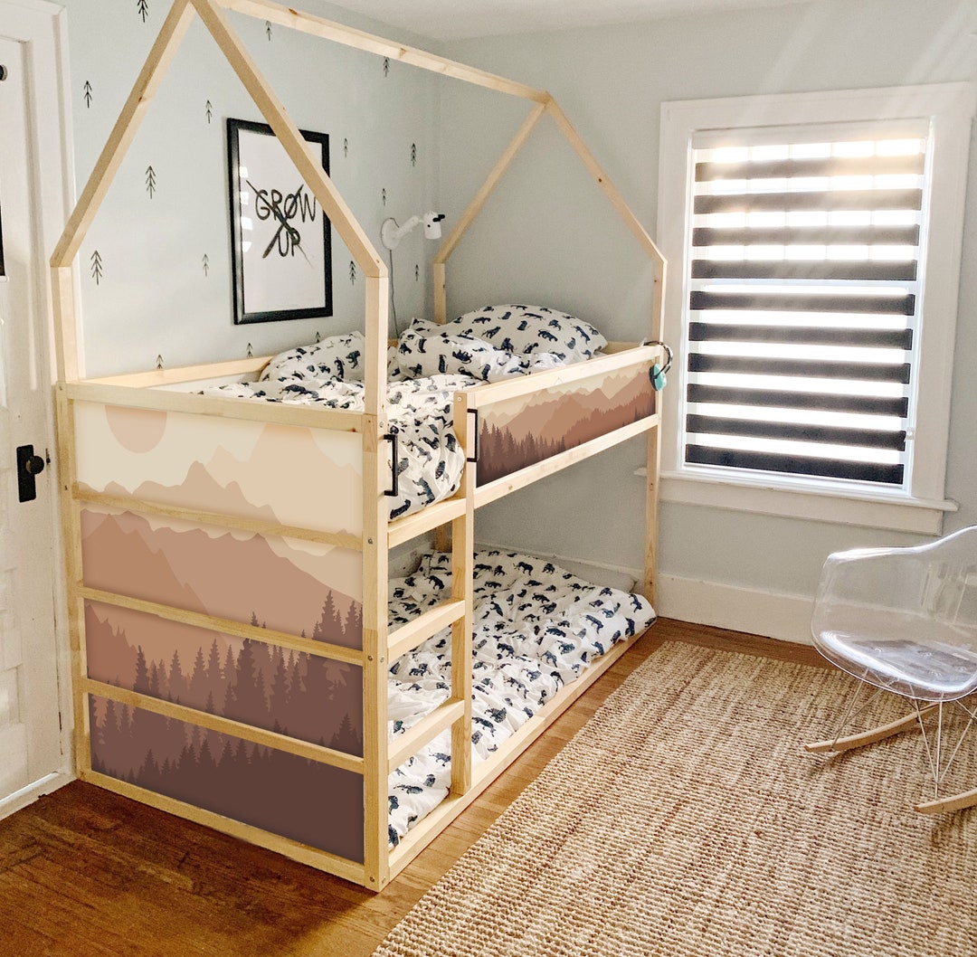IKEA KURA BED Decal Boho Mountains, Ikea Kura Bed Stickers Boy ...