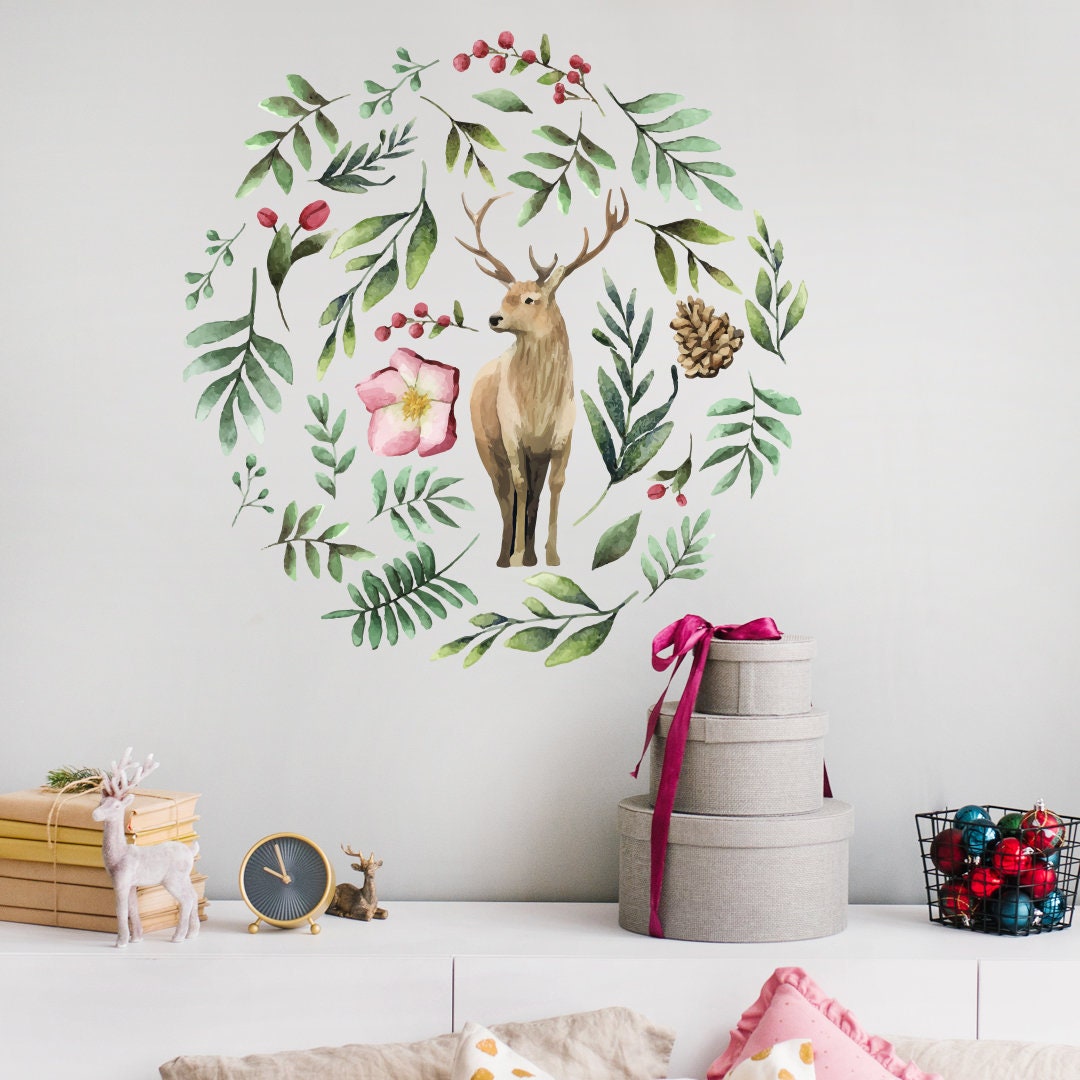 Christmas Wall Decal Xmas Decals Christmas Decals Holiday - Etsy