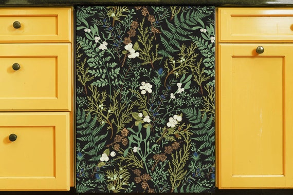 Dishwasher Magnet Cover Vintage Floral Dark Botanical Kitchen - Etsy