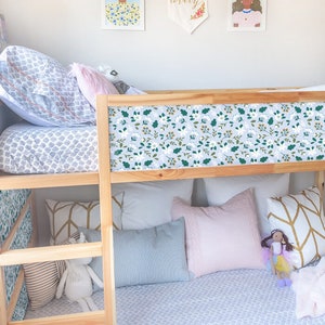 IKEA KURA BED sticker meisjes, stickers voor Kura bed bloemen, Kura bed verwijderbare stickers, stickerset meisjeskamer kinderkamer bloemen, wraps voor kura bed
