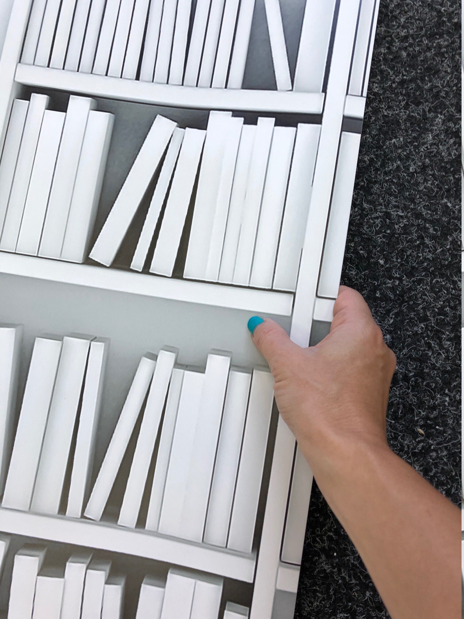 Black and White Bookcase Wallpaper Minimalist Peel and Stick Etsy Canada