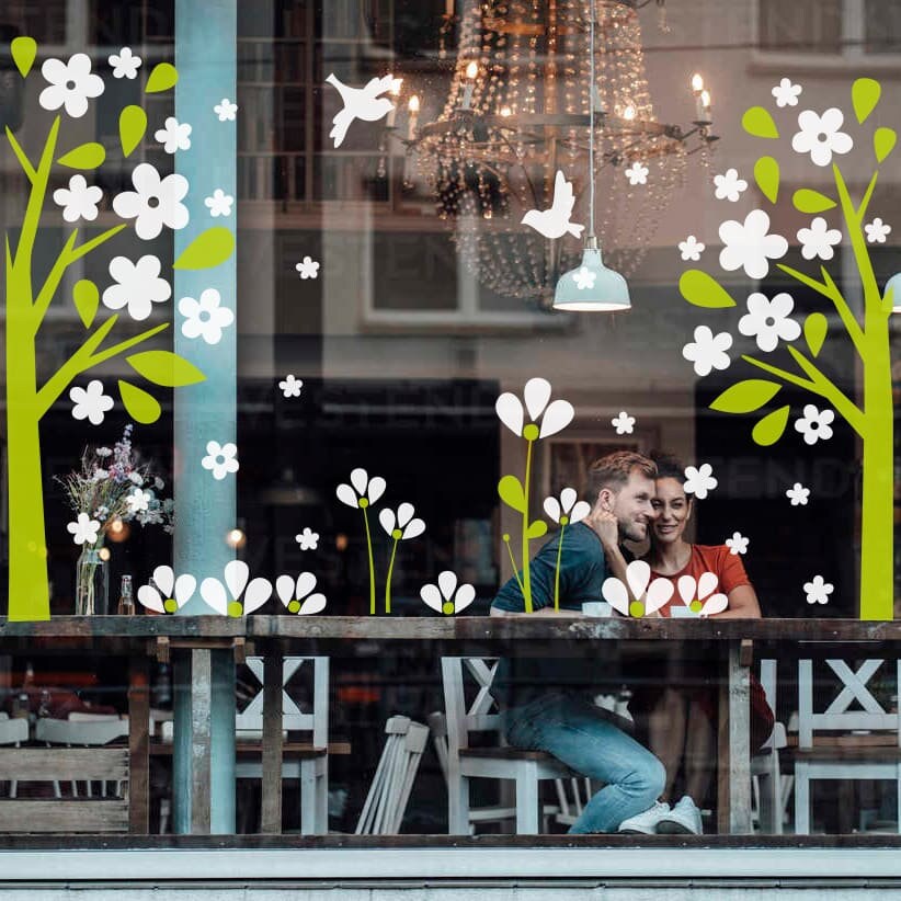 thumbnail image 2 of 83 Piece Sunflower Window Clings - Spring Easter Decals With Butterflies & Bees For Glass Decor 2 of 12