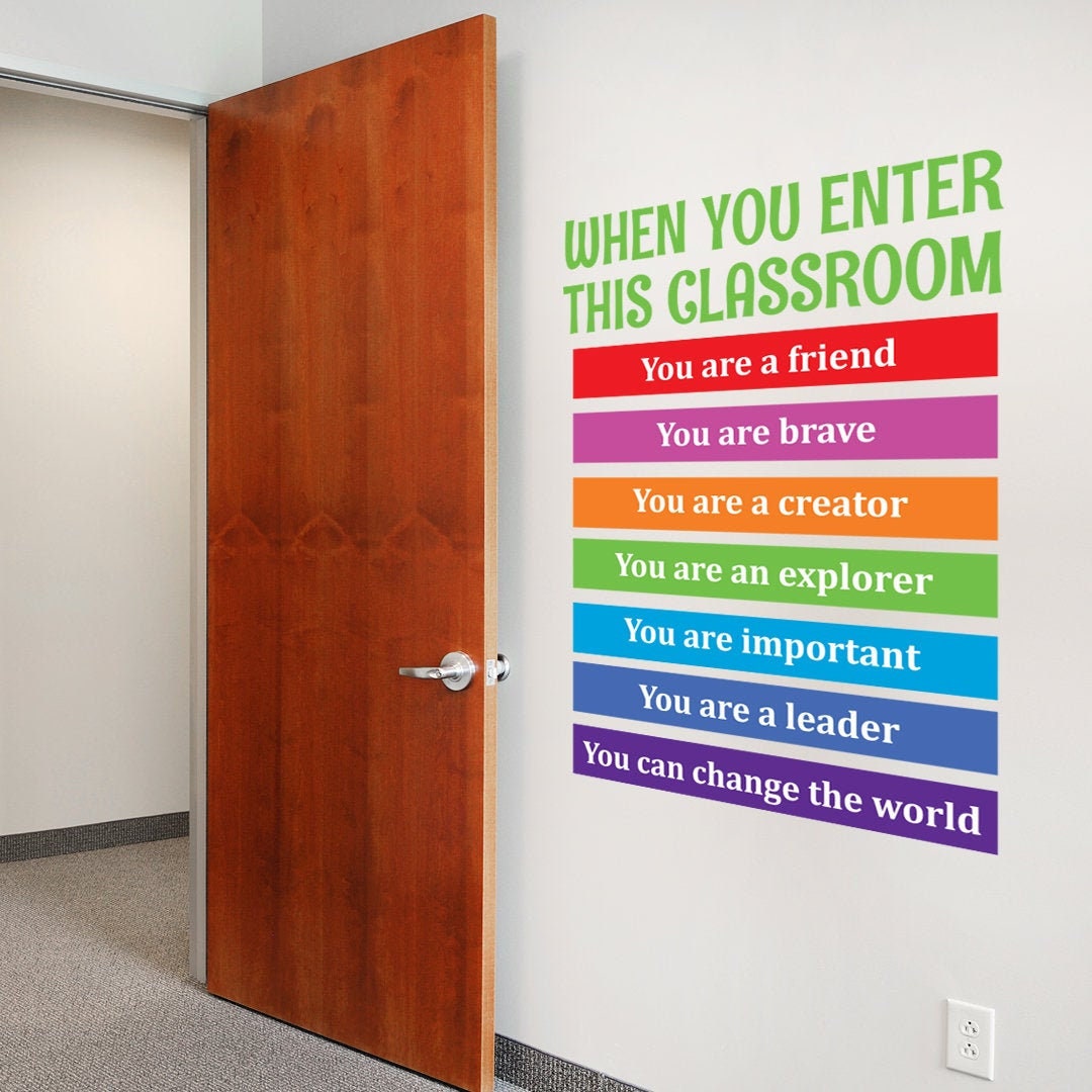 Educational Motivational decor, custom motivation classroom decor, growth mindset, school decor, school decoration, classroom rules decals