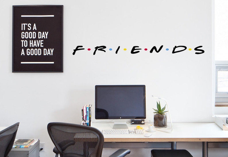friends decal friends tv show wall decal laptop friends | etsy