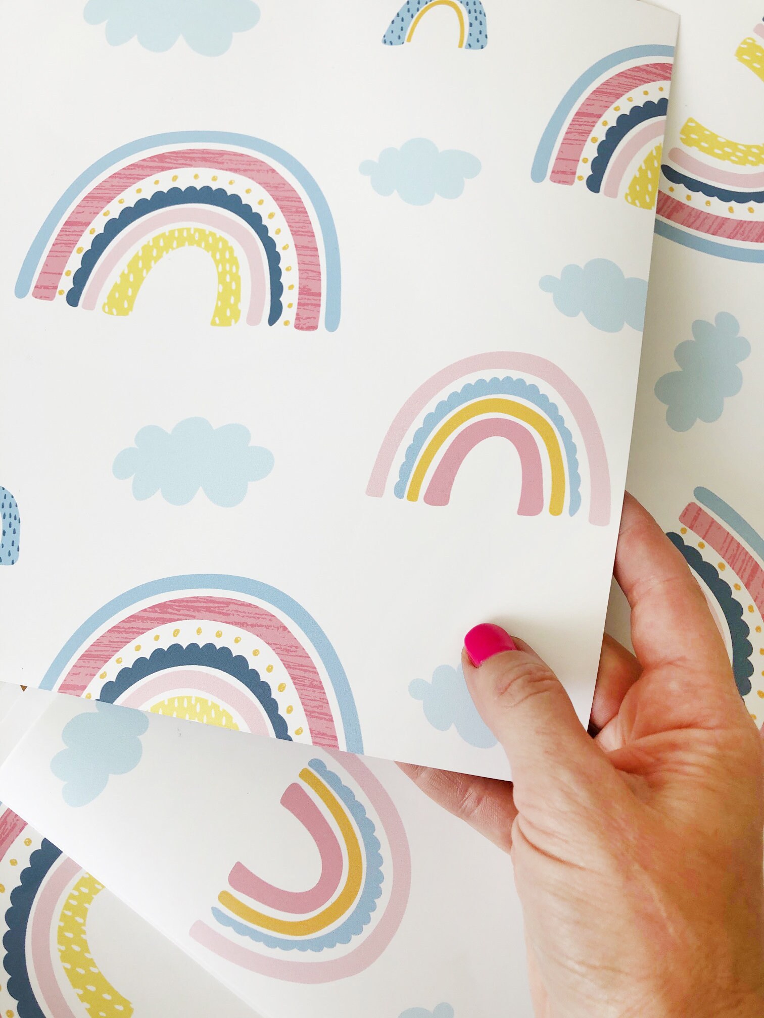 Colorful Strips IKEA Kura Bed Decal for Kids Rainbow Pattern Kura Bed