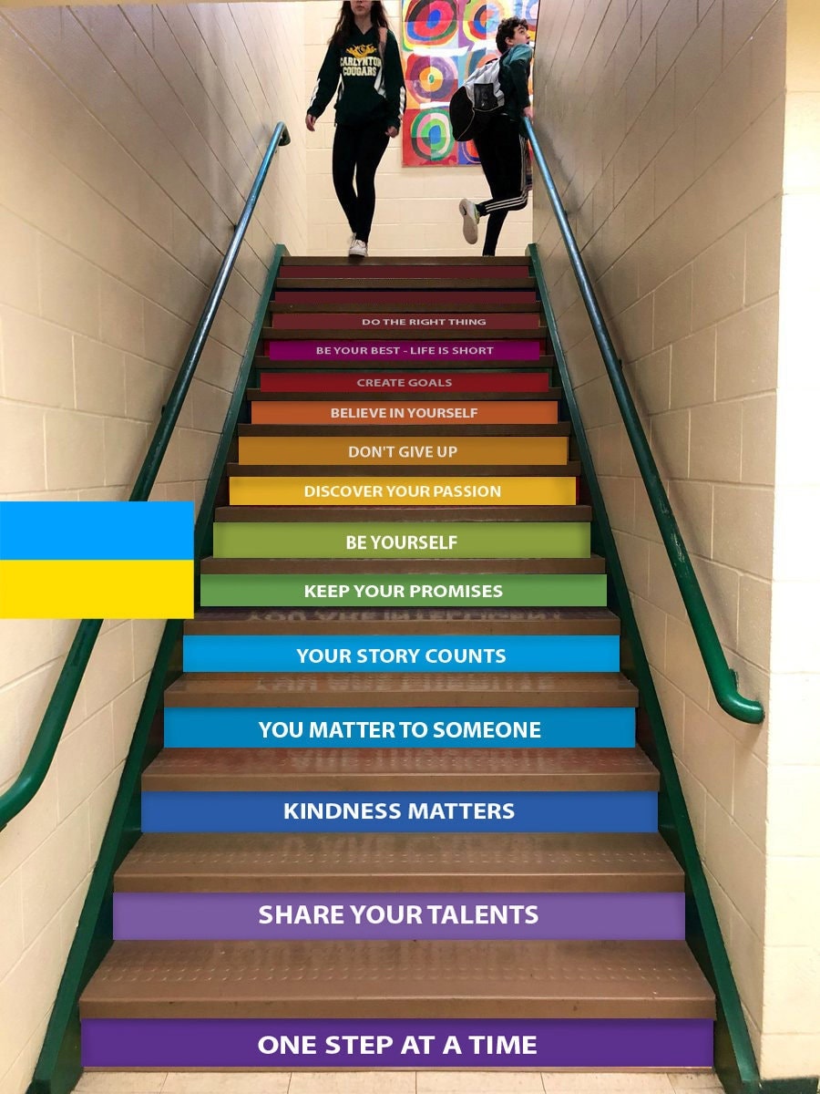Motivational Stair Decals for School Staircase Quotes Decals Etsy