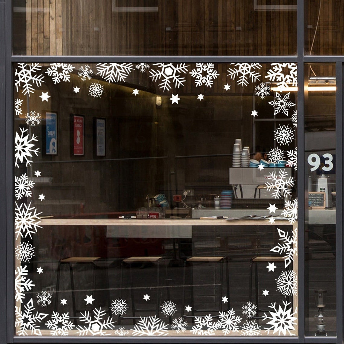 Window Decayl Big Snowflakes Decals, Winter Window Decals, Christmas Window ...