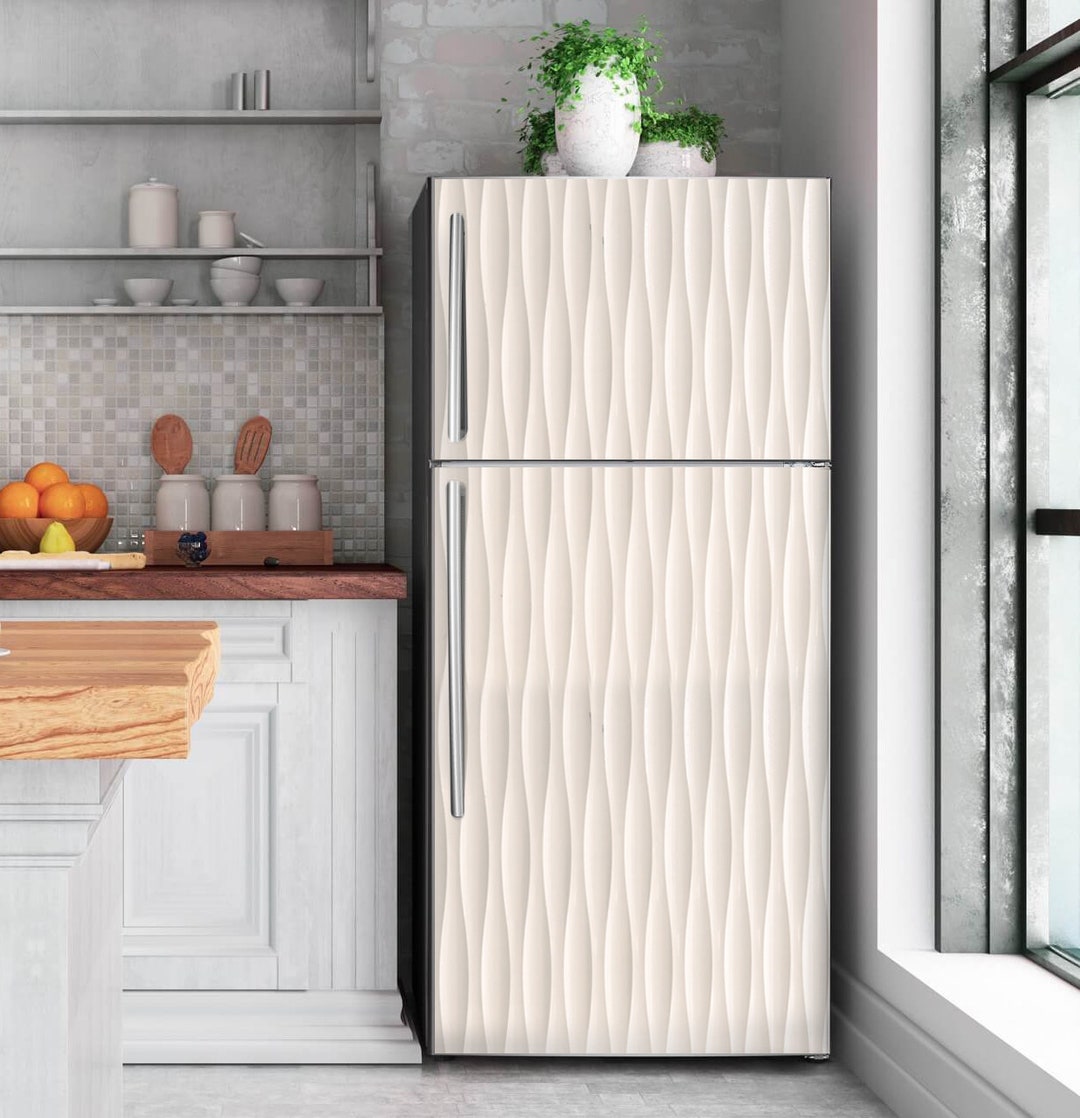 Retro Fridge Wrap Vintage Fridge Decals Vinyl Wrap Side by Side Old  Newspaper Print Black & White Vintage Refrigerator Wrap Skin Decor 