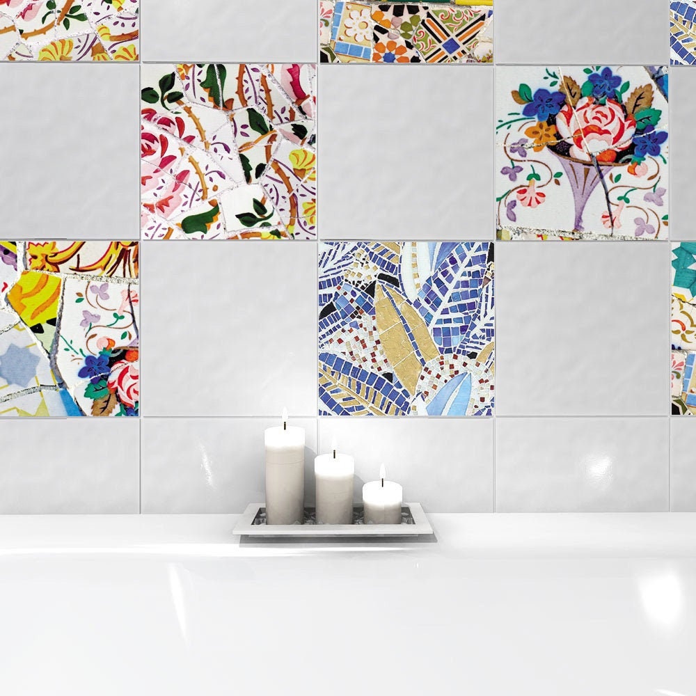 Bathroom Tile Decal Tile Decals Bathroom Decal Kitchen Tile Etsy