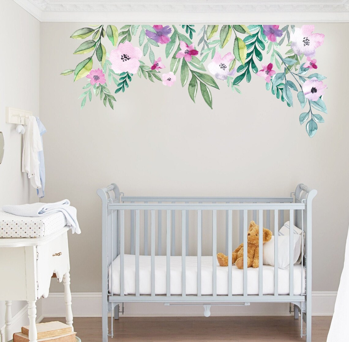 Floral Wall Decals Flower Wall Decal Flowers Wall Decals Etsy