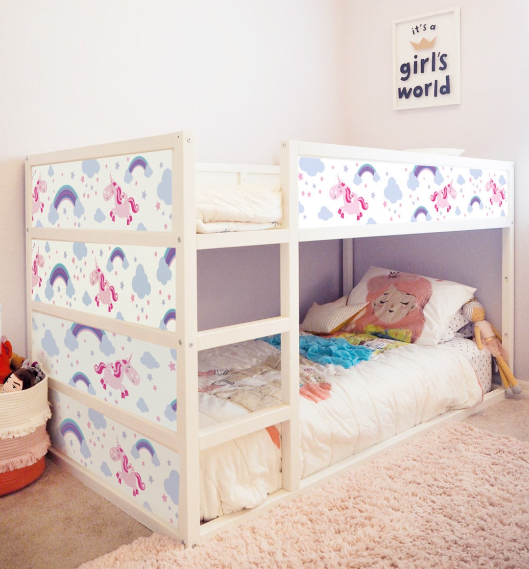 Unicorn Kura Bed Decals: Removable Girls' Room Decor