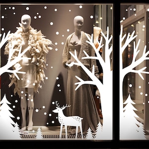 Christmas Window Decoration, Christmas Window Decal, Christmas decals for shop window, Christmas Window Clings, Christmas Window Stickers