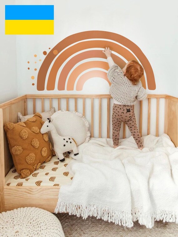 Boho Rainbow Wall Decals Boho Wall Decal for Nursery Large Etsy