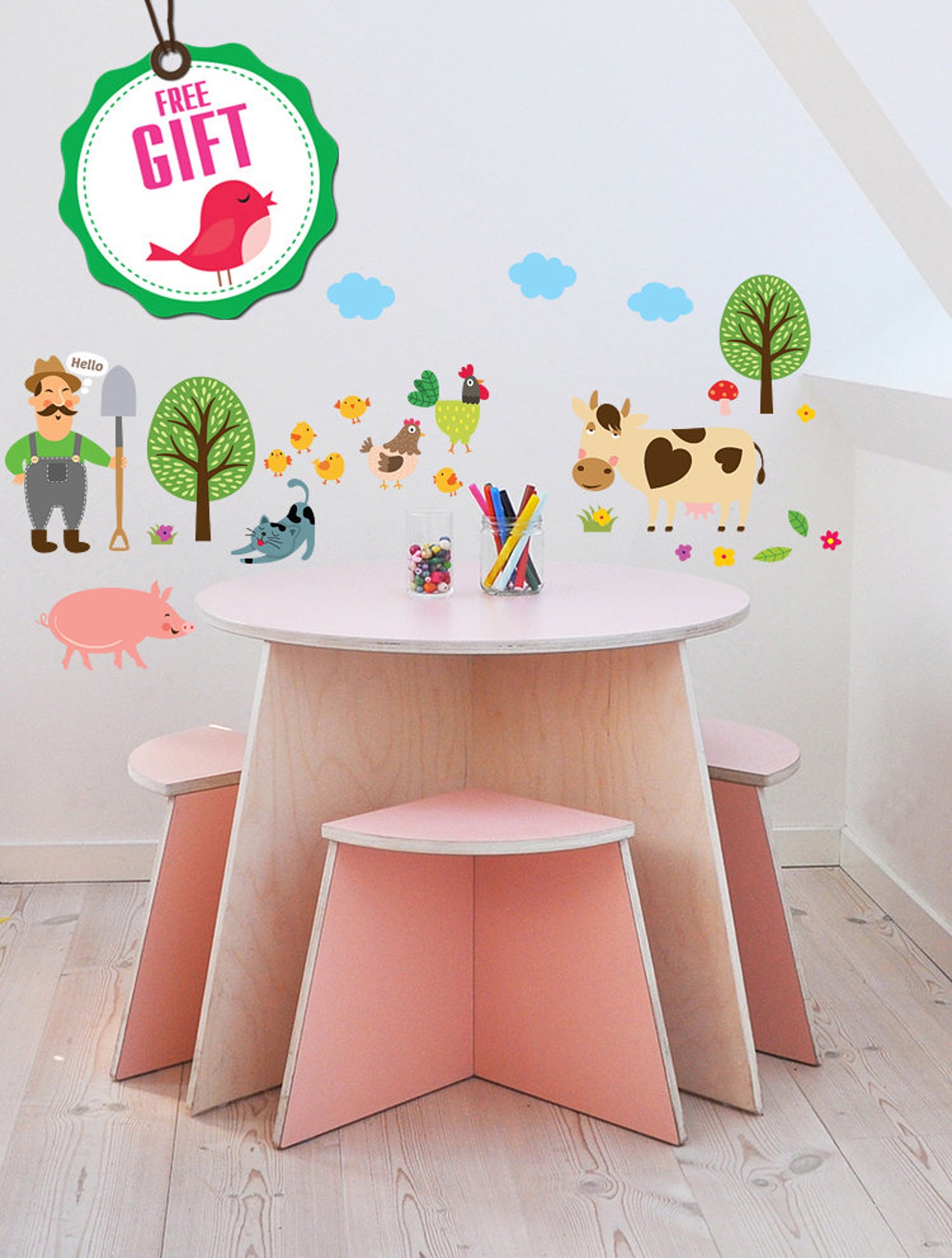 Farm Animal Decals Farm Decals Animal Nursery Decals Farm Etsy