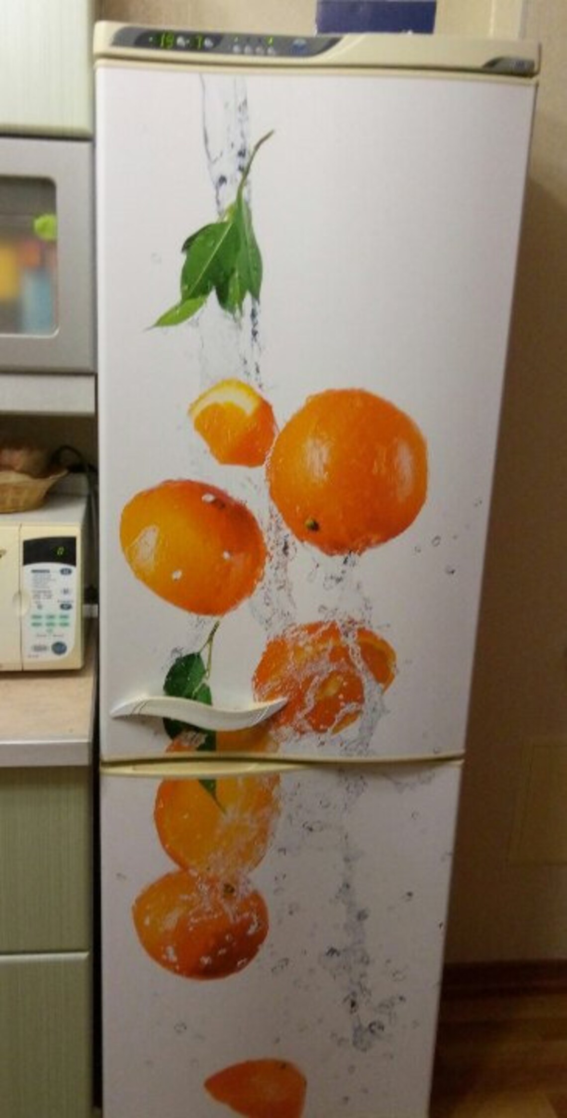 Fridge Wrap Vinyl Oranges Refrigerator Decal Fridge Decals Etsy