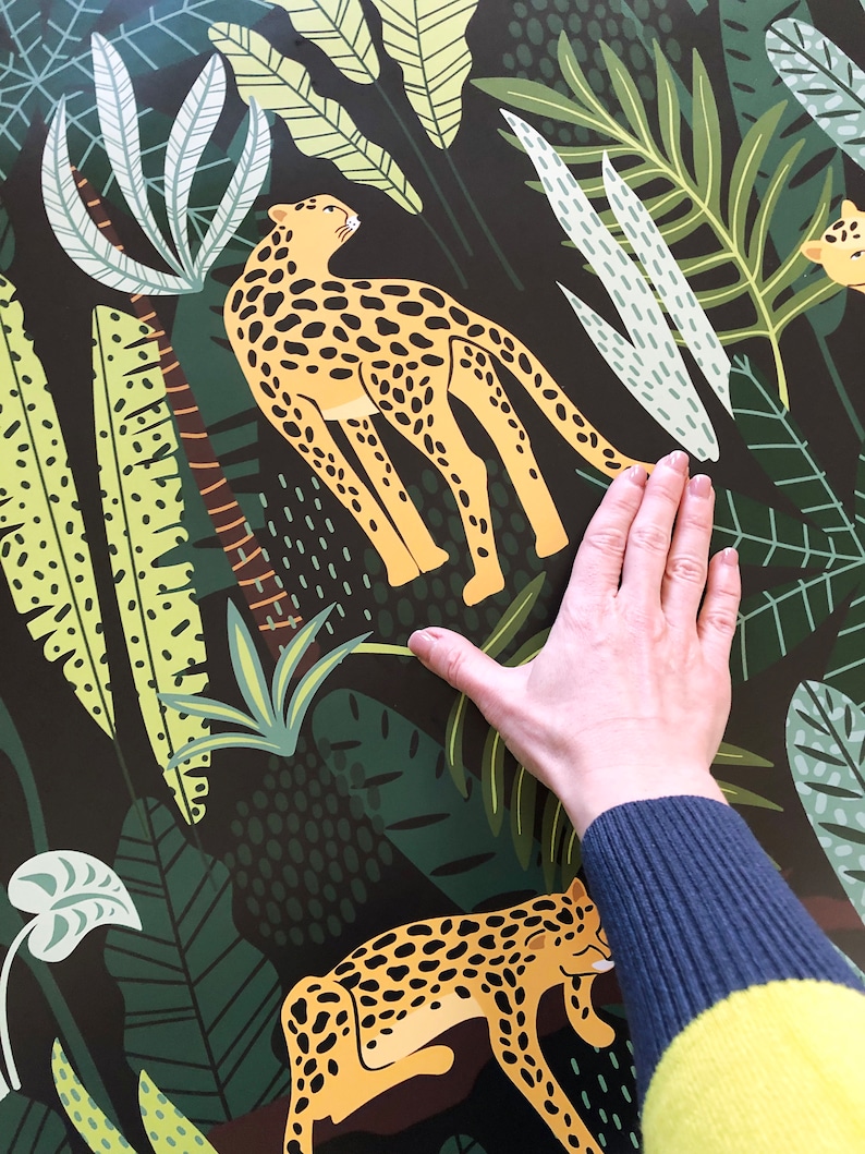 Cheetah Print Wallpaper Peel & Stick Leopard Print Wallpaper Etsy