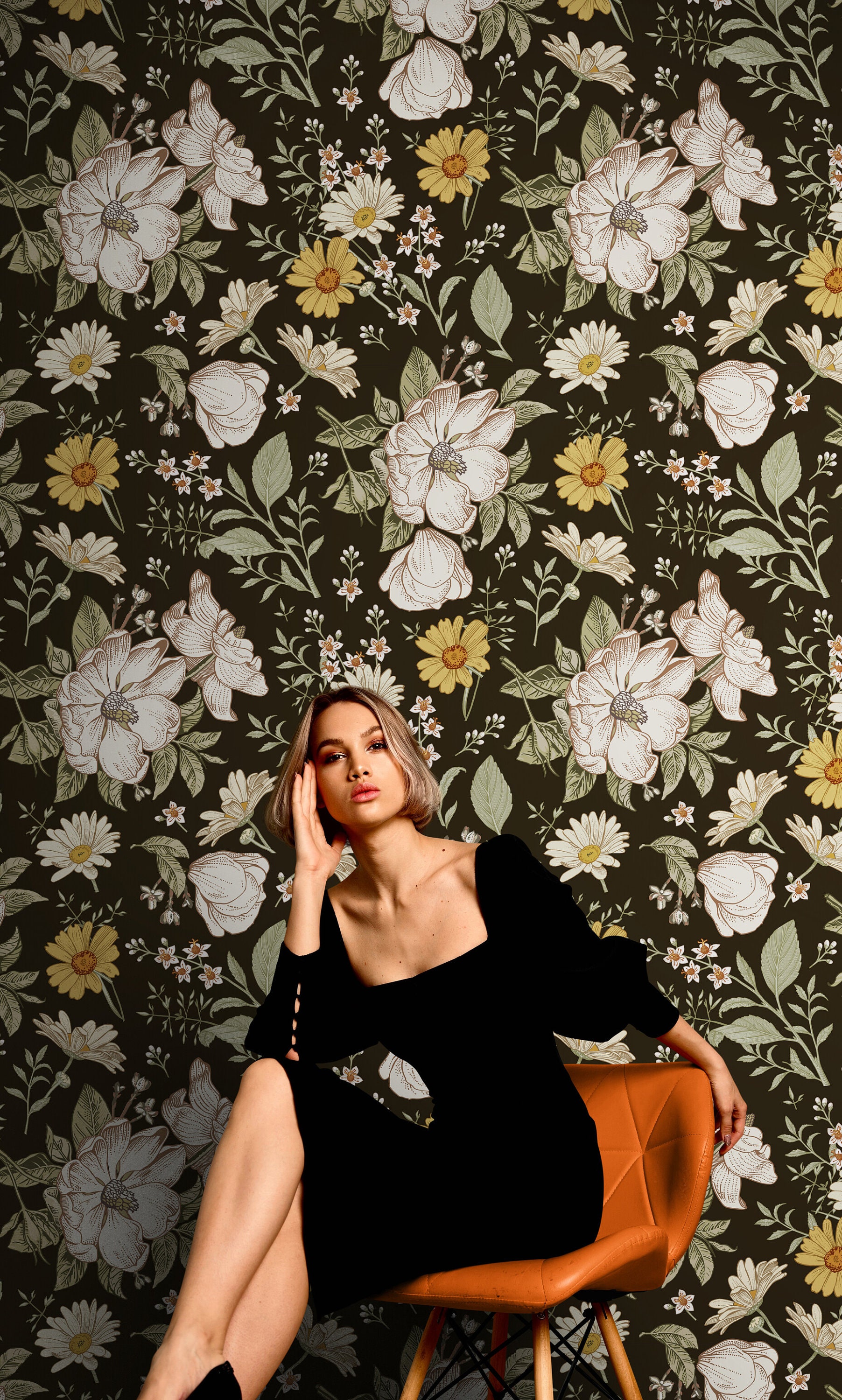VEELIKE Blue Floral Peel And Stick Wallpaper Vintage Floral Wallpaper For Bedroom Bathroom 17 7x118 Removable William Morris Wall Paper Prepasted Blue Floral Contact Paper For Walls Cabinets