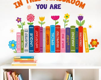 Decoración para el aula con mentalidad de crecimiento, vinilo decorativo motivacional para la escuela, pegatina educativa para niños.
