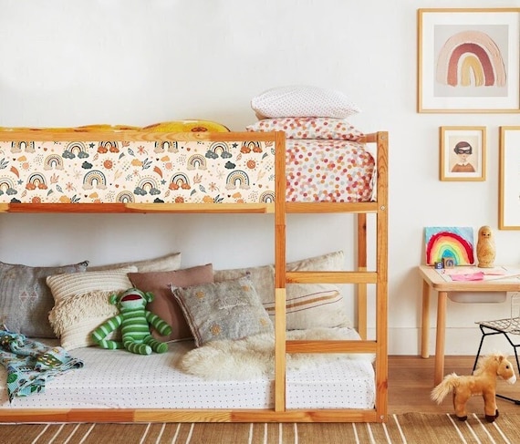 IKEA KURA BED Decals Girls Boho Rainbow Kura Bed Stickers Kura