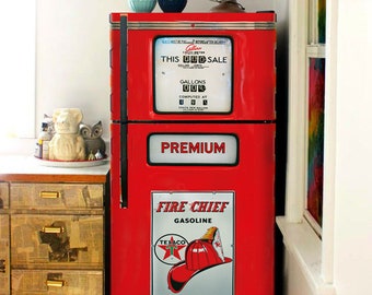 MobilGas Vintage Gas Pump Mini Fridge Wrap