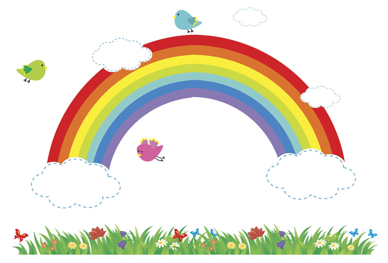 Rainbow Decal Rainbow Wall Decal Kid's Room Decal Etsy